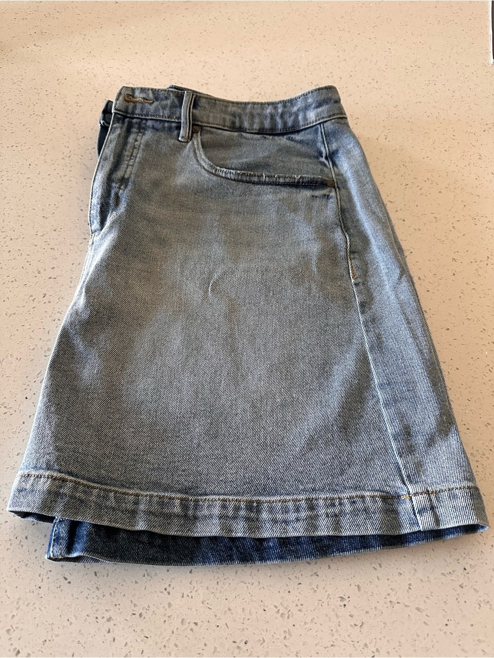 Lane Bryant Light Wash Denim Mini Skirt